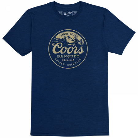 Coors Banquet Beer Mountian Logo Throwback Style T-Shirt