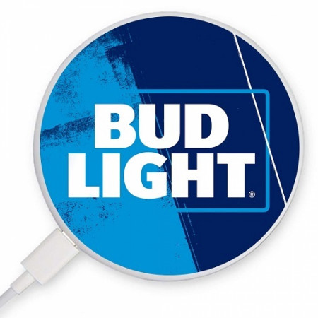 Bud Light Text Logo Coaster-style Rapid Wireless Charger