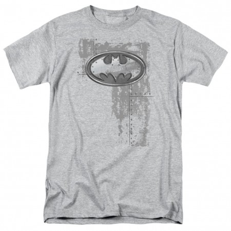 Batman Steel Logo Men's Grey T-Shirt