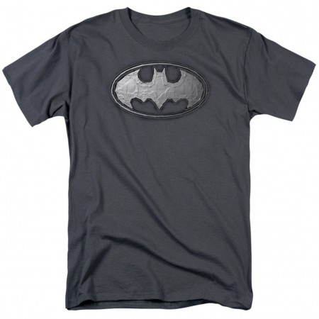 Batman Duct Tape Logo Men's Grey T-Shirt