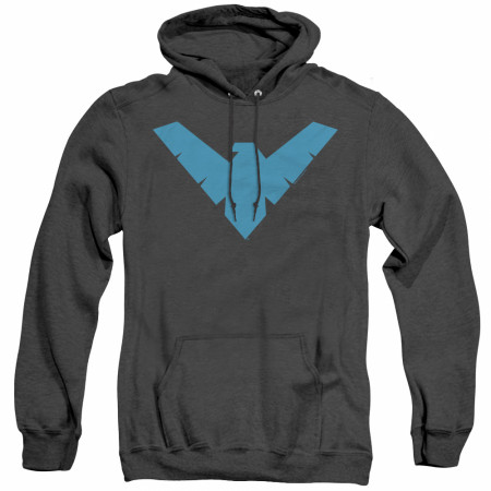 Nightwing Logo Men's Heather Hoodie