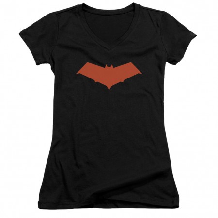 Batman Red Hood Logo Women's V-Neck Shirt