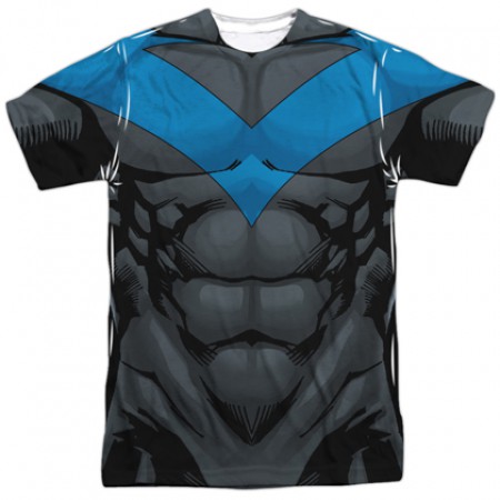 Nightwing Sublimated Front and Back Print Men's Costume T-Shirt