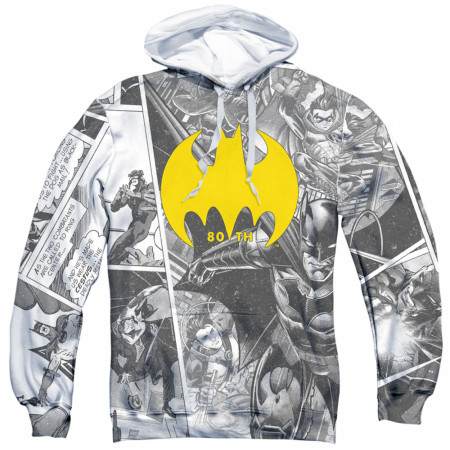 Batman 80th Collage All Over Print Hoodie