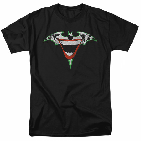 The Joker Laughing Batman Logo T-Shirt