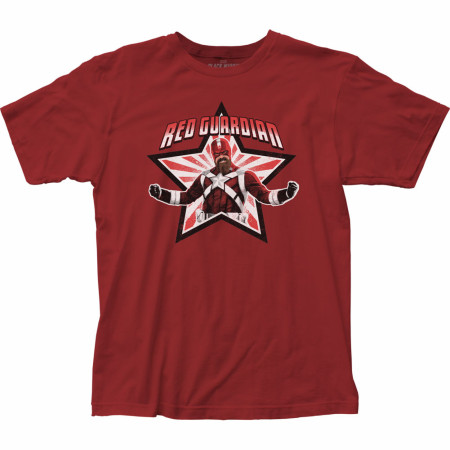 Marvel Black Widow Movie Red Guardian Star T-Shirt