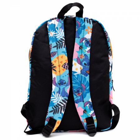 Disney Lilo & Stitch Tropical Days All Over Print 16" Backpack