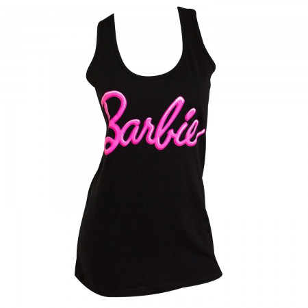 Barbie Women's Racer Back Black Tank Top