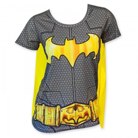 Batman Women's Sublimated Cape Costume Tee Shirt