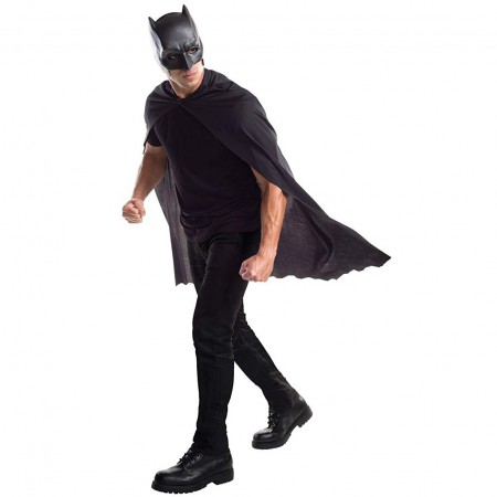Batman Black Masked Costume Cape