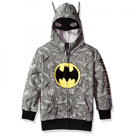 Batman Grey Big Boys Costume Hoodie