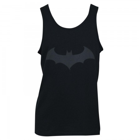 Batman Women's Black On Black Bat Logo Tank Top