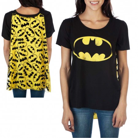 Batman Women's Interchangeable Cape Costume Tee Shirt