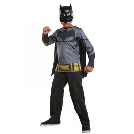 Batman Boy's Black Caped Costume T-Shirt