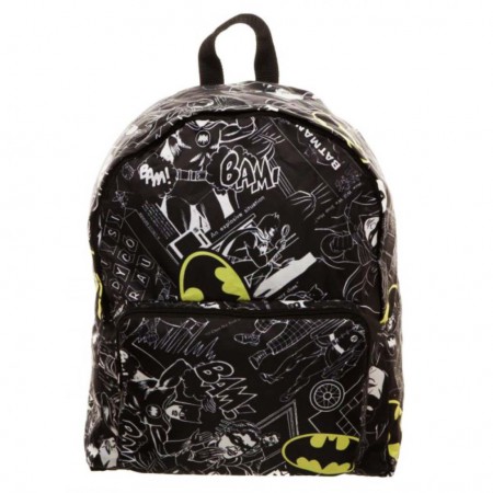 Batman Packable Black Backpack
