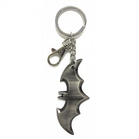 Batman Metallic Pewter Logo Keychain