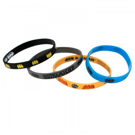 Batman Rubber Bat Signal Bracelet 4-Pack