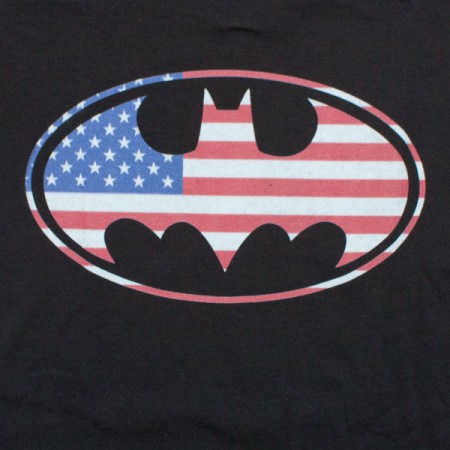 Batman American Flag Black T-Shirt