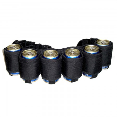 Black Six Pack Beer Belt