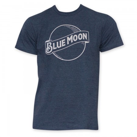 Blue Moon White Outline Logo Tee Shirt