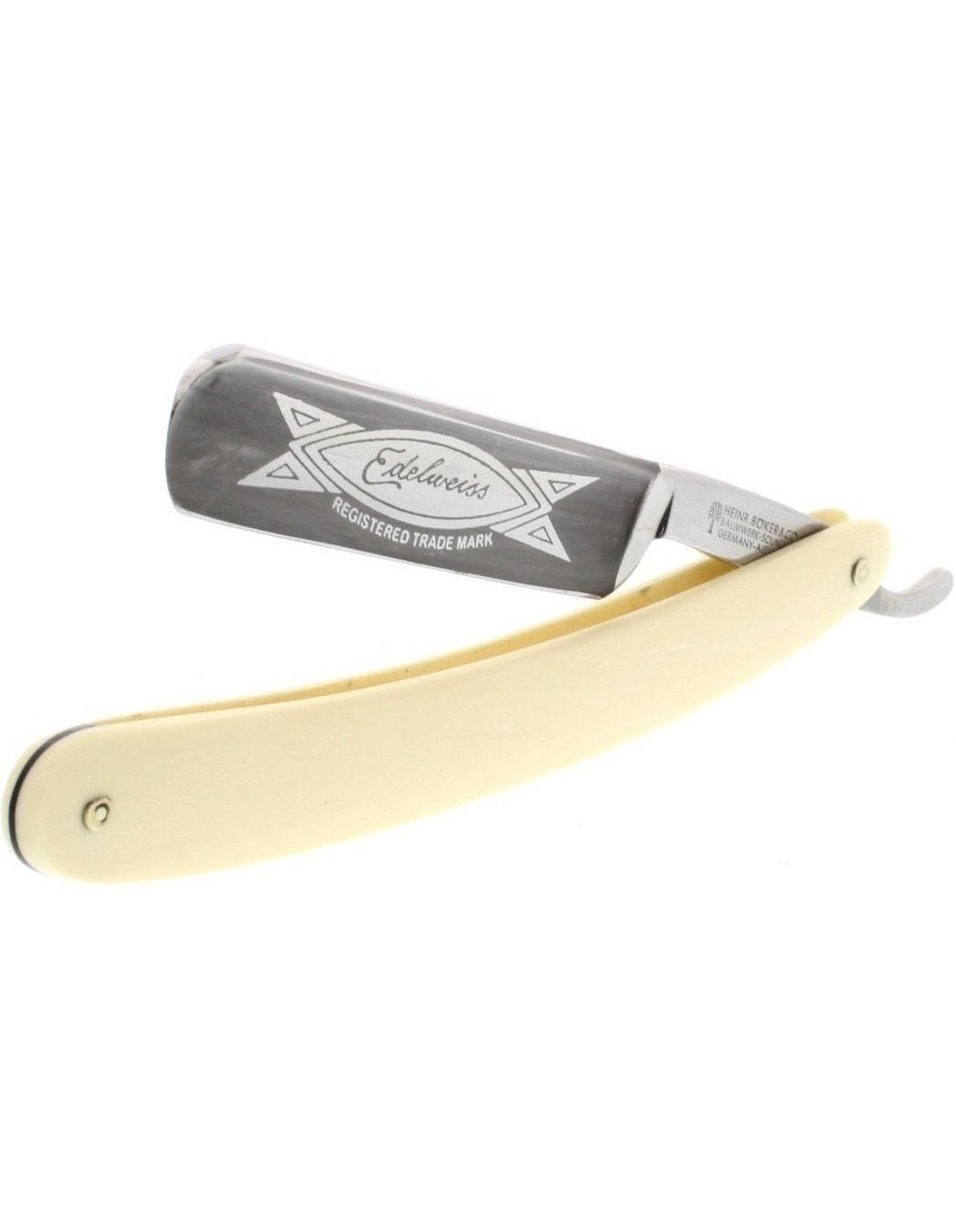 Product image 1 for Boker 5/8" Edelweiss Faux Ivory Straight Razor