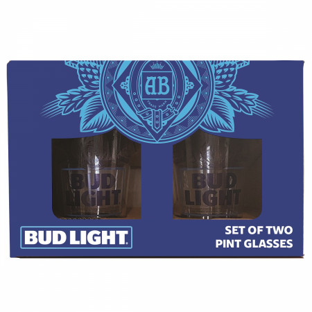 Bud Light Classic Logo 2-Pack Pint Glass Set