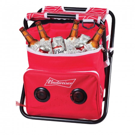 Budweiser Cooler Folding Chair With Built-In Speakers