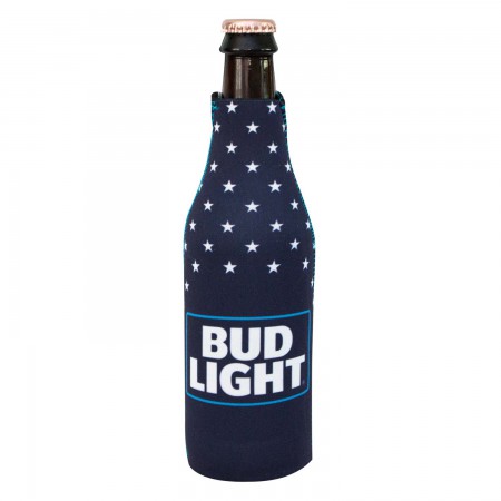 Bud Light Patriotic Zipper Bottle Cooler