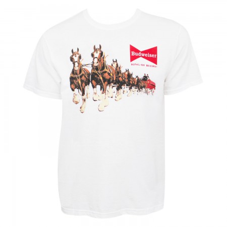 Budweiser Men's White Clydesdales T-Shirt