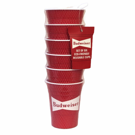 Budweiser Eco-Friendly Reusable 6-Pack of Plastic Cups
