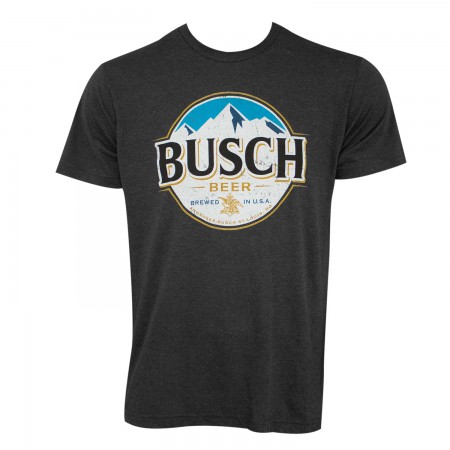 Busch Men's Heather Black Logo T-Shirt