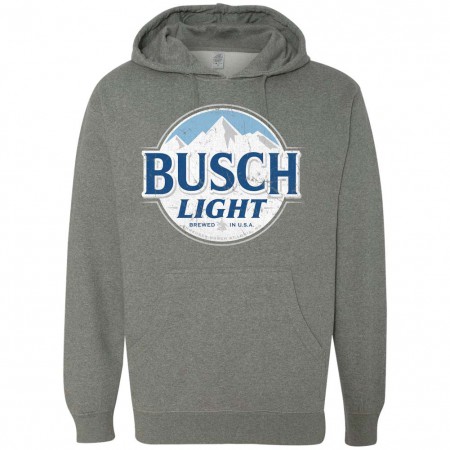 Busch Light Classic Logo Grey Hoodie