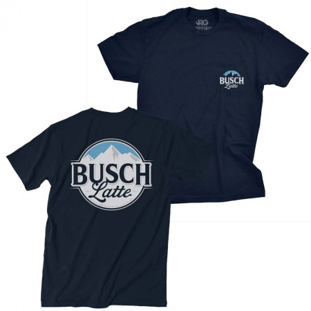 Busch Latte Men's Navy Blue Pocket T-Shirt