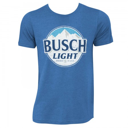 Busch Light Heather Blue Round Logo Tee Shirt