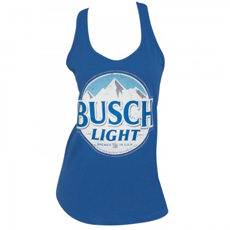 Busch Light Logo Women's Racerback Blue Tank Top