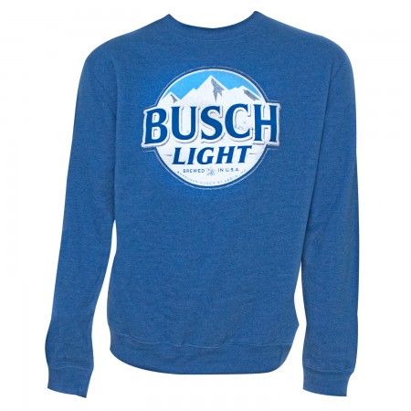 Busch Light Beer Logo Men's Royal Blue Crewneck Sweatshirt