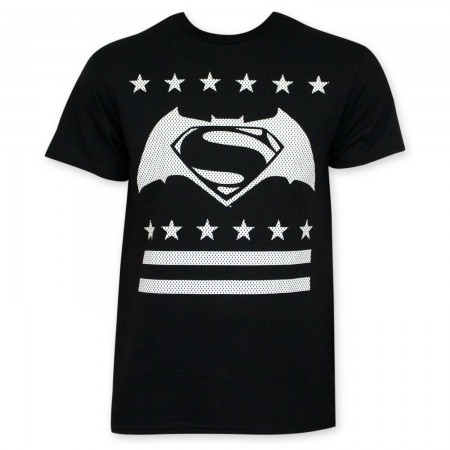 Batman V Superman Black White Dot Logo T-Shirt