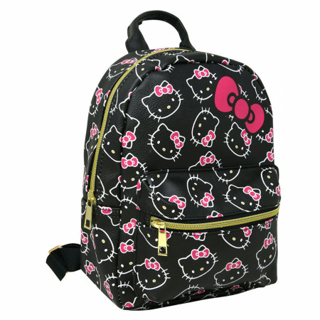 Hello Kitty Face Collage and Bows 10" Mini Backpack