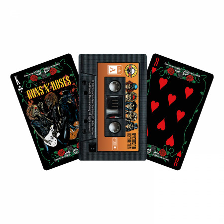Guns N' Roses Deck of Playing Cards in Cassette Tape Case