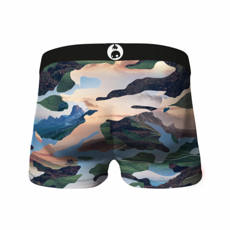 Camo Mountain Scene Boxer Briefs