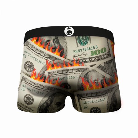 Crazy Boxers Burning Benjamins Cash Boxer Briefs