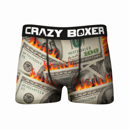 Crazy Boxers Burning Benjamins Cash Boxer Briefs