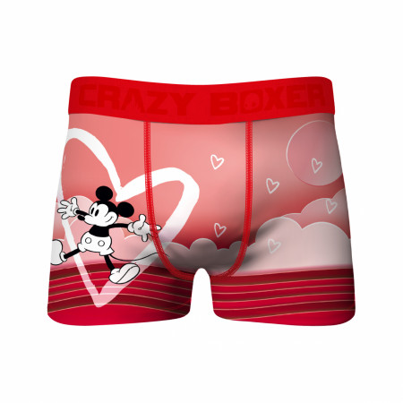 Crazy Boxers Mickey Mouse Heart Boxer Briefs