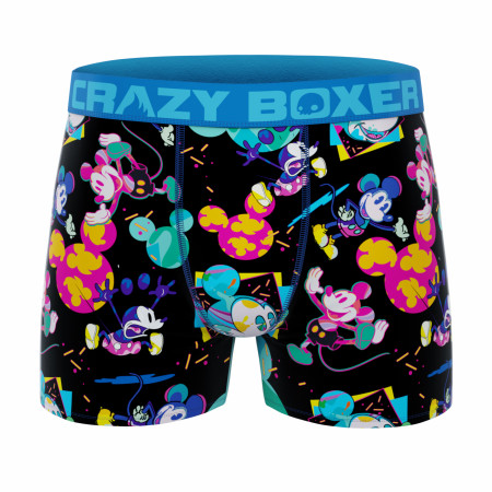 Crazy Boxer Disney Mickey Mouse Neon Heads Men s Boxer Briefs