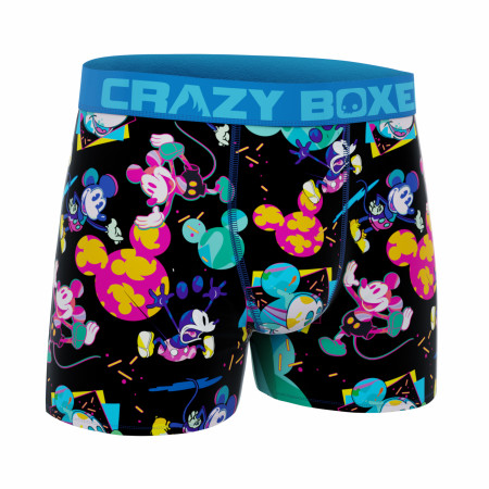 Crazy Boxer Disney Mickey Mouse Neon Heads Men's Boxer Briefs