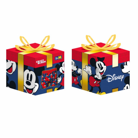 Crazy Boxers Disney Mickey Mouse Faces Boxer Briefs in Present Box