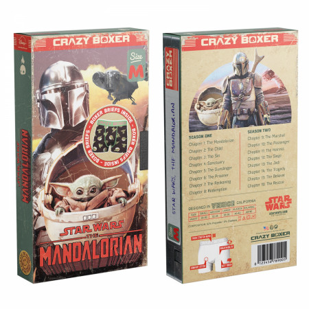 Star Wars The Mandalorian The Child Men's Boxer Briefs in VHS Tape Box