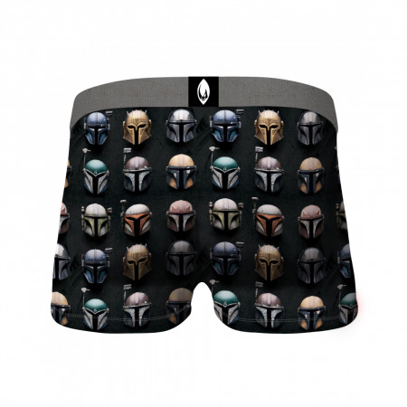 Star Wars Meeting The Child & Mandalorian Helmets All Over Print 2-Pack of Crazy Boxer Briefs