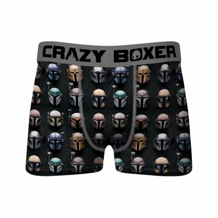 Star Wars The Mandalorian All Helmets All Over Crazy Boxer Briefs