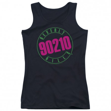 Beverly Hills 90210 Neon Black Juniors Tank Top